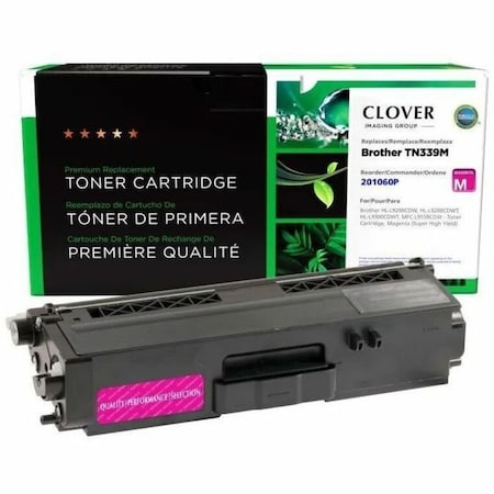 Clover Imaging Group Remanufactured Super High Yield Magenta Toner Cartridge, Brother TN339 201060P