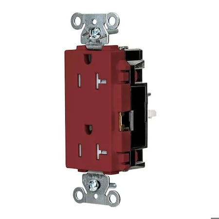 Hubbell Wiring Device-Kellems Straight Blade Receptacle, 5-20R, 20 A, 125V AC, 2 Pole, 3 Wire, Surface Mount, Grounded DR20STRTR