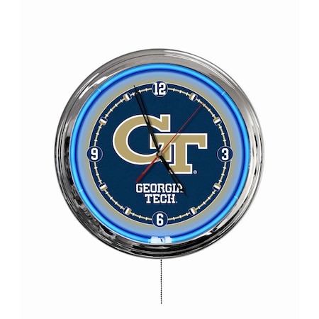 Holland Bar Stool Georgia Tech 16 LED Wall Clock ClkL16