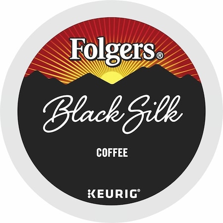Folgers K-Cup Black Silk Coffee, Compatible with Keurig Brewer, Dark, K-Cup, Black Silk, 4PK 5000368733