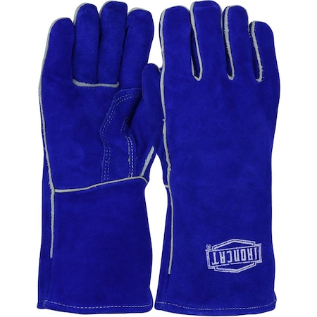 Ironcat Superior Grade Split Cowhide Leather Welder's Glove with Cotton/Foam Lining, 12PK 9041/L