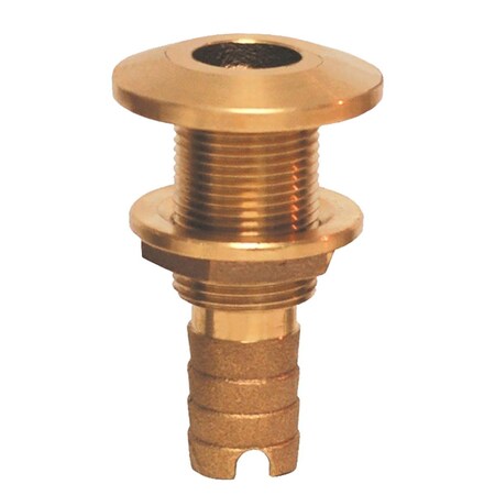 Overtime 0.5 in. Bronze Hose Barb Thru-Hull Fitting OV2942720