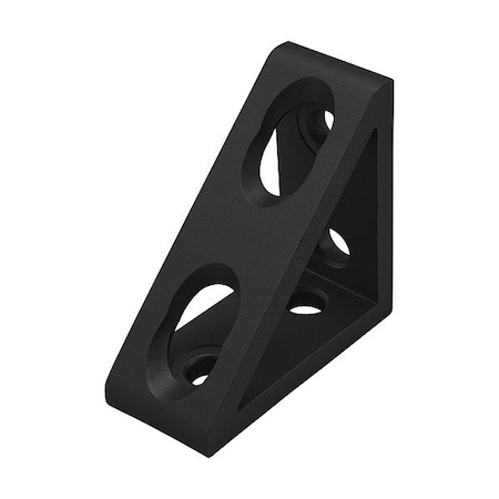 80/20 T-SlotFrmingConnector, Alum, Blk, 60mm, 60mm 30-4336-BLACK