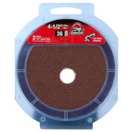 Gator Finishing 3073 4.5 x .87 in. 36 Grit Fiber Disc, 3PK 197295