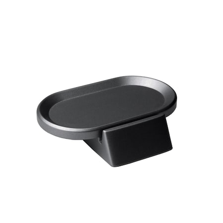 Novium Desktop Card Holder for Business Cards, To-Do Lists, Zinc Alloy, Deep Black 805812