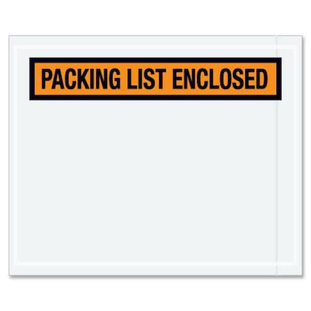Zoro Select Packing List Envelopes, Orange, PK1000 PL12