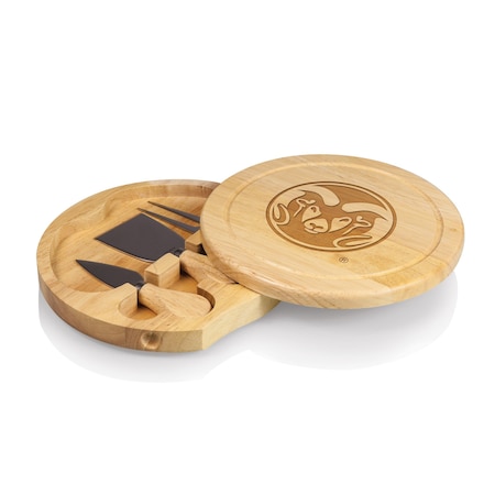Picnic Time Family Of Brands NCAA Colorado State Rams Brie Cheese Board and Knife Set - Charcuterie Board Set 878-00-505-133-0