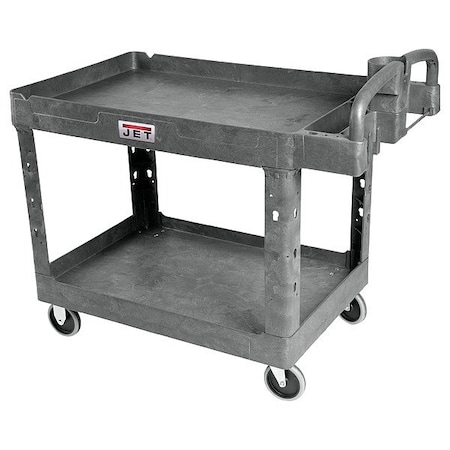 Jet Cart, 500 lb Load Capacity, 2 Shelves, 43 in L, 25 in W, 28 3/4 in H, Raised Handle 141016