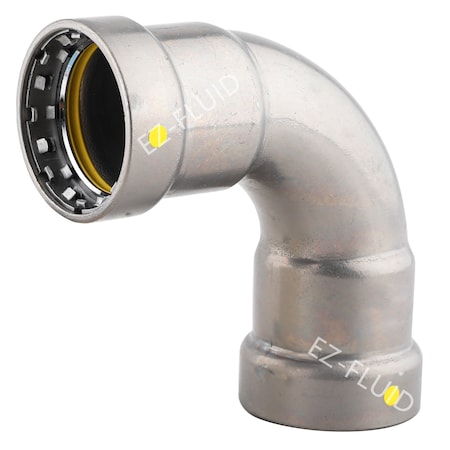 Ez-Fluid 1-1/2 Carbon Steel Mega Press G Type PRESS 90Deg ELBOW HNBR EZPGE62