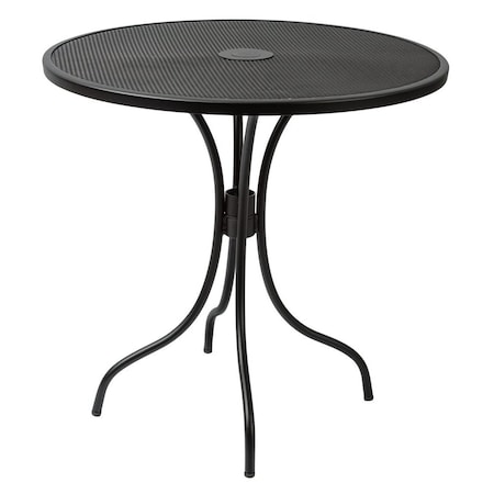 Bfm Seating Barnegat Dining Height Table 30in Round E-Coated, Powder Coated Micro-Mesh Steel SU30RBL-D