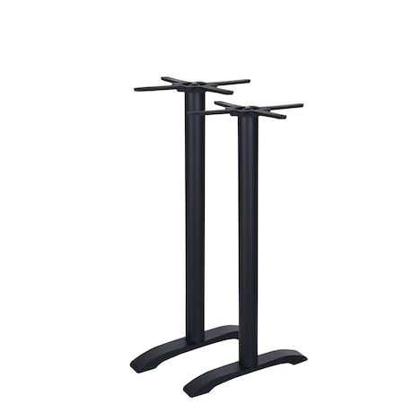 Bfm Seating Bali Bar Height End Base - Set of 2 - Zinc Plated Cast Iron Bottoms, Stainless Steel ColumnS PHTB0022BLT