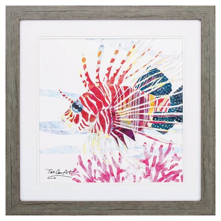 Homeroots 23" X 23" Woodtoned Frame Sea Creature Fish 365573
