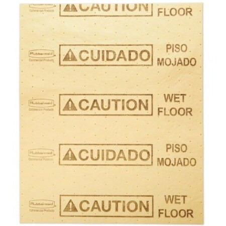 Rubbermaid Commercial Sorbent Pad, Universal, 16 oz Vol Absorbed per Pkg, 20 in x 16 1/2 in, Yellow, 22 PK FG425200YEL