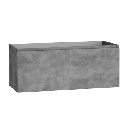 Homeroots 48" Gray Wood Freestanding Bathroom Vanity With White Sink And Two Drawers 627410