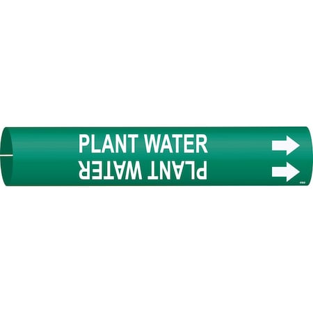 Brady Plant Water Pipe Marker, 2.8125in H x 2.8125in W, Fits Pipes 4in Dia. Thru 6in Dia. 4109-D