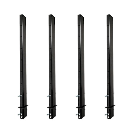 Mytee Products 54in Adjustable C Channel Pipe Stake for Flatbed Trailer Hauler, 4PK PS54-ADJx4