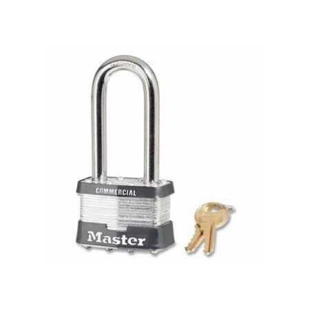 Master Lock No. 5 Laminated Steel Padlock, 3/8 in dia x 15/16 in W x 2-1/2 in H Shackle, 6PK 470-5KALJ-0303