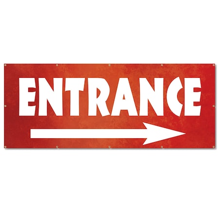 Signmission Entrance, 48 Inch, Banner B-120-30372