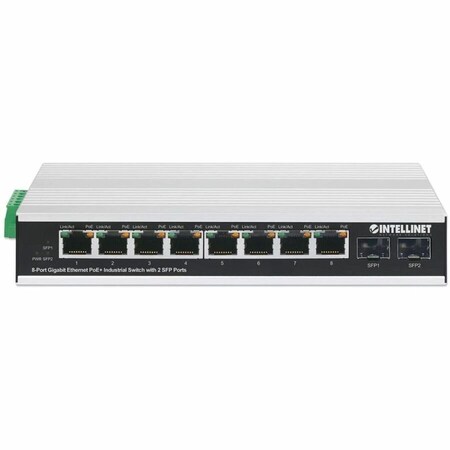 Intellinet Network Solutions 8-PORT POE+ INDUSTRIAL SWITCH W/ 2 SFPS 508261