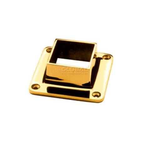Lavi Industries Lavi Industries, Flange, Square, for 1.5" Tubing, Polished Brass 00-590/1H
