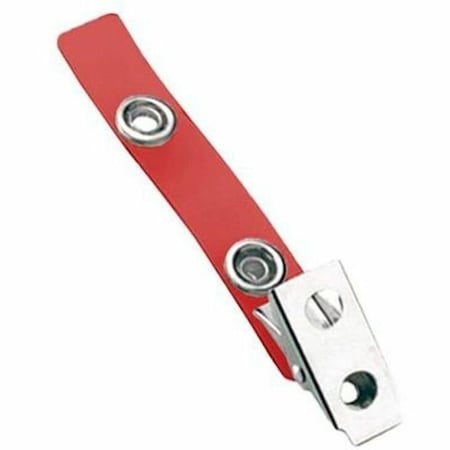 Brady 2-Hole Clip with Strap - Steel - 500 / Bag - Red 2105-2006