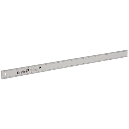 Empire Level BUILT ON TRUST Series Straight Edge Ruler, Metric Graduation, Aluminum, Silver, 2 in W, 18 in Thick 4010