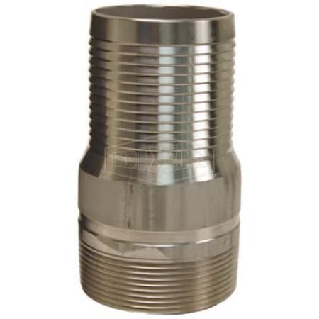 Dixon King No Knurl Combination Nipple, 5 in, Hose Shank x MNPT, 316 SS, Domestic RST50
