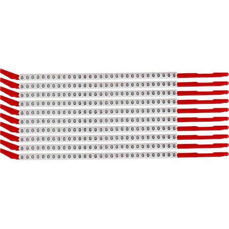 Brady ClipSleeve Wire Markers Size 10 Nylon 16 AWG - 14 AWG, G Pack of 300 Each, 300PK SCN10-G