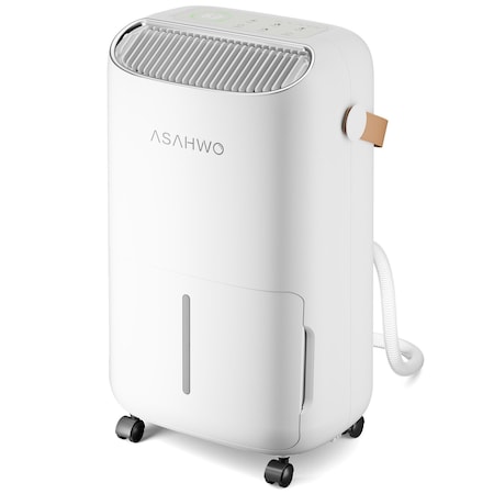 Edendirect 45 pt. 4,500 sq. ft. Dehumidifier for Basement in White, with Drain Hose, Bucket, Cloth Dry ZRPD22SA
