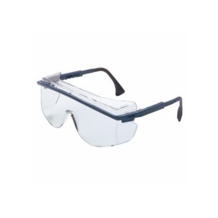 Uvex Astrospec OTG 3001 Eyewear, Clear Lens, Polycarbonate, Ultra-dura, Blue Frame 763-S2510