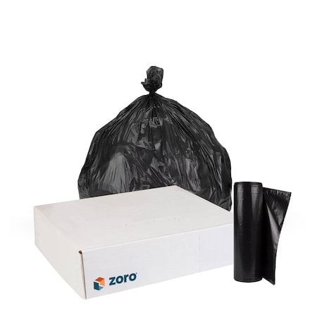 Zoro Trash Bags 15 gal, 24"x32", Black, PK500 1GG522
