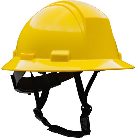 Dynamic Type II Full Brim Safety Helmet w/HDPE Shell, 4-Point Textile Suspension, Wheel Ratchet Adjustment an 280-HP642R-CH-02