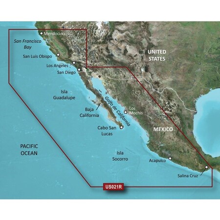 Garmin BlueChart g3 Vision HD, VUS021R, California-Mexico, microSD /SD 010-C0722-00