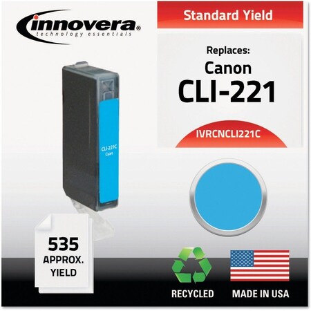 Innovera Ink Cartridge, Cyan, Canon, Max. Page 535 IVRCNCLI221C