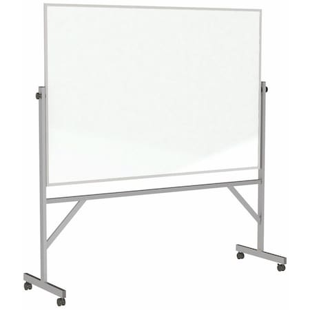 Ghent Dry Erase Board, Porcelain, 78 1/4 in, 77 in, Aluminum Frame, White, Matte ARM1M146