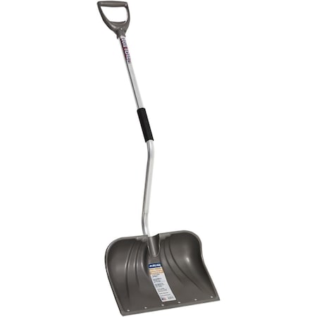 Rugg Pathmaster Back-Saver 18'' Poly Snow Shovel with 42.5'' Aluminum Handle 26PBSLW-S