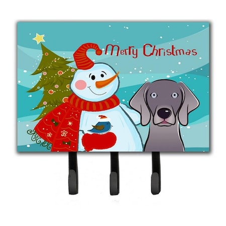 Carolines Treasures Snowman With Weimaraner Leash and Key Holder BB1851TH68