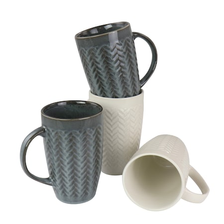 Gibson Home 22 oz Stoneware Mug, 4PK 129410.01