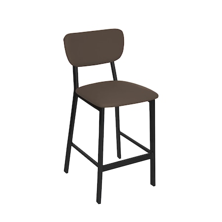 Bfm Seating Hamilton Side Barstool, Grade 3 Vinyl Seat & Back - Steel Frame - Sand Black Finish JS10B2023-2023SB