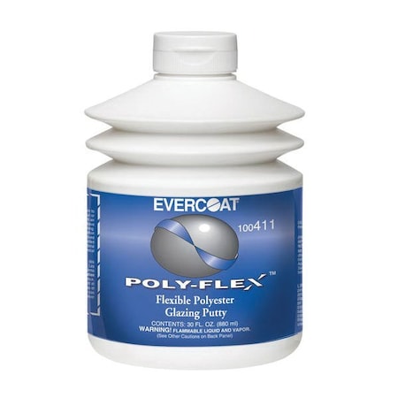 Evercoat POLY-FLEX Polyester Glazing Putty 1 quart Pumptainer, Flowable Liquid 100411