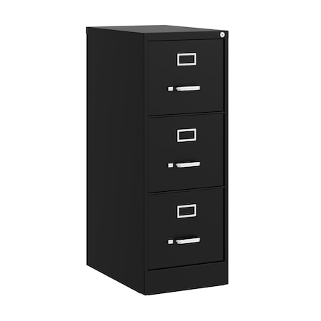 Hirsh 15 in W 3 Drawer Vertical File Cabinet, Black 24856