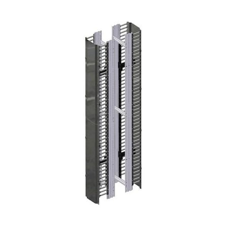 Belden Dbl Sided High Dens Vertical Cable Manager W/ Doors 3 5/8" W X 84" H BHVHH03