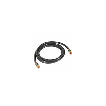 Audiovox 6-Ft. 18 AWG Black Quad Shielded RG6 Coaxial Cable DH6QCEV