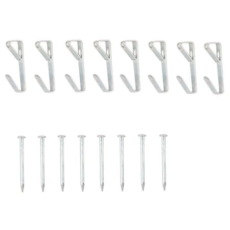 Prosource Picture Hanger, 30 lb, Steel, Zinc, Zinc, Nail-In Mounting PH-121030-PS