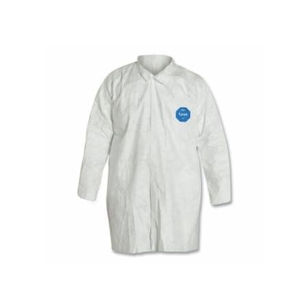 Dupont Tyvek Lab Coats No Pockets, 2X-Large, White, 30PK 251-TY210S-2XL