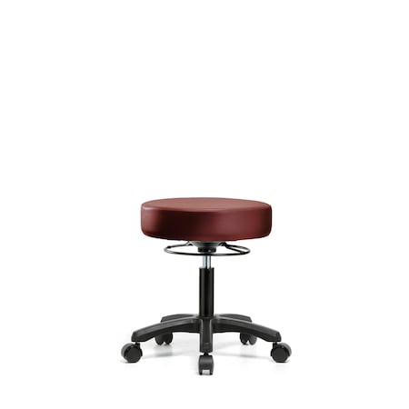 Blue Ridge Ergonomics Vinyl Mini-Stool, Desk, Casters, Borscht BR-VDHMS-RG-RC-8815