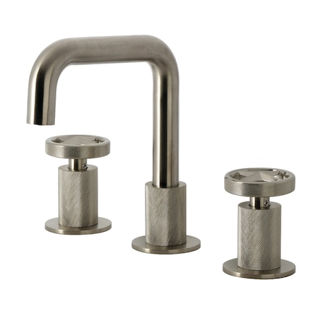 Kingston Brass Widespread Bathroom Faucet with Push Pop-Up Drain, Brushed Nickel KS1418RNX