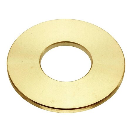 Zoro Select Flat Washer, For Screw Size 11/8 in , Brass Plain Finish WASB81RBR