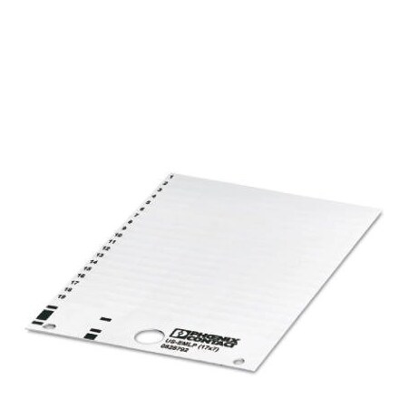 Phoenix Contact US-EMLP 17X7 Plastic label Card white 0828792