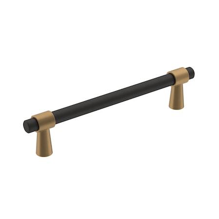 Amerock Mergence 5-1/16 in 128 mm Center-to-Center Matte Black/Champagne Bronze Cabinet Pull BP36859FBCZ